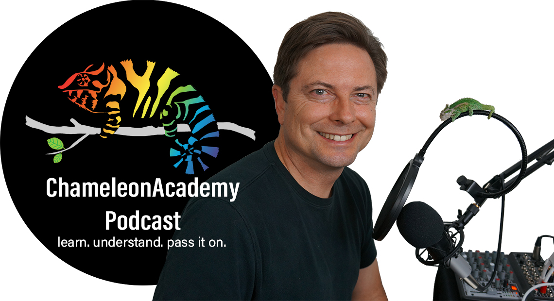 Chameleon Academy Podcast host slide